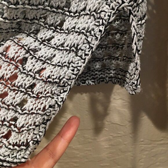 Helmut Lang Gray Luminous cord v neck sweater Sm - Picture 4 of 11